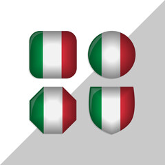 Italy flag icons theme. isolated on a white background. can be used for websites and additional designs. vector 