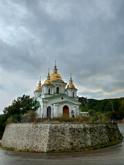 Fototapeta na wymiar orthodox Church of St. Michael the Archangel in Oreanda district in Crimea