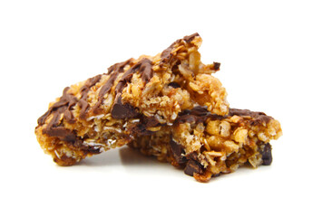 peanuts butter chocolate bar isolated on white 