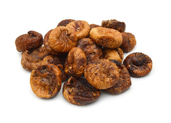 Dried figs on a white background