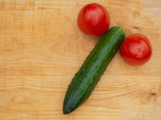 cucumber and two tomatoes. potency. medicine for manhood