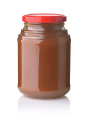 Glass jar of apple butter