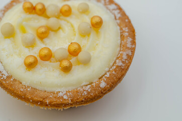 All-butter pastry pies with a mincemeat filling with spiced vine fruits, topped with brandy buttercream and a sweet dusting