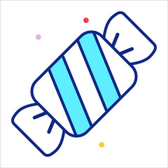 candy icon, modern style Christmas and New Year line icon, Isolated winter holiday symbols