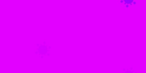 Obraz na płótnie Canvas Light purple vector backdrop with virus symbols.