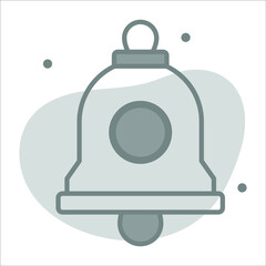 bell icon, modern style Christmas and New Year line icon, Isolated winter holiday symbols