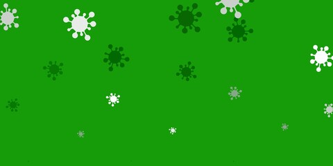 Light green vector texture with disease symbols.