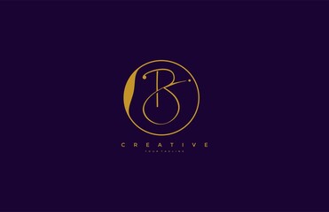 Circle Calligraphy Signature Letter B Logotype © idrdesign