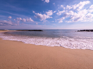 Empty beach and sea in Thailand
