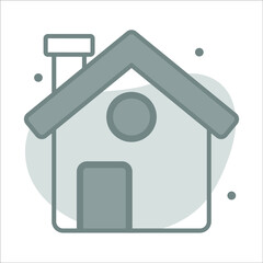 home icon, modern style Christmas and New Year line icon, Isolated winter holiday symbols