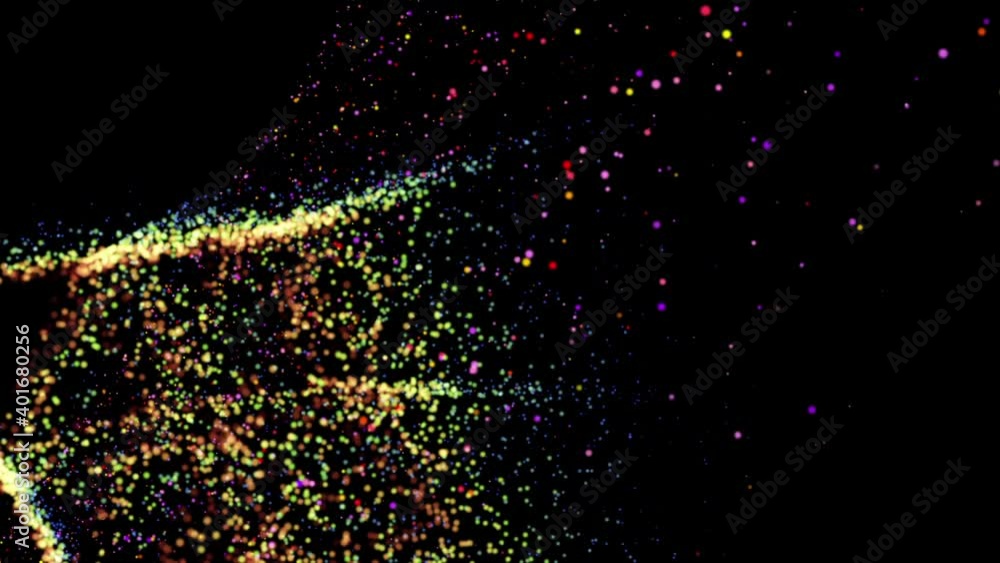 Poster isolated black background. close-up of a beam of digital moving lights on the background of the gala
