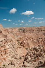 Fototapeta premium Rugged landscape of Badlands National Park, South Dakota, USA