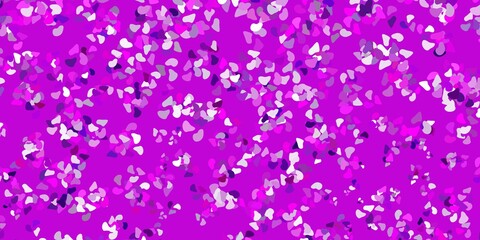 Light purple, pink vector pattern with abstract shapes.