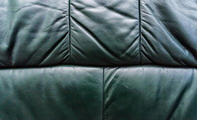 pattern old leather sofa close up