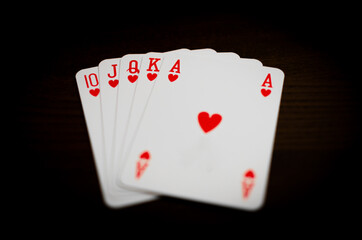 Hearts royal flush