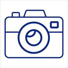 camera icon, modern style Christmas and New Year line icon, Isolated winter holiday symbols