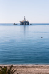 Oil platform on the coast of Almeria, Spain