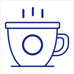 tea icon, modern style Christmas and New Year line icon, Isolated winter holiday symbols