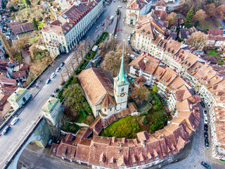 Nydeggkirche , Bern, Schweiz, Luftaufnahme