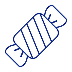 candy icon, modern style Christmas and New Year line icon, Isolated winter holiday symbols