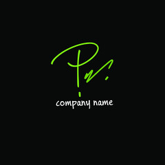 PM Handwritten Logo for Identity