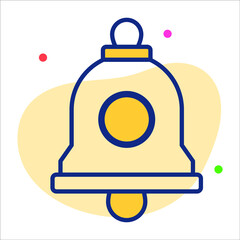 bell icon, modern style Christmas and New Year line icon, Isolated winter holiday symbols