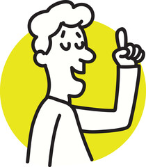 man who explains or tells a story