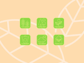 Ecology Icon Set Vector EPS
