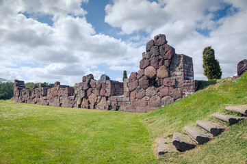 The ruins of the Russian fortress Bomarsund (19th century), built in 1834, destroyed in 1854....