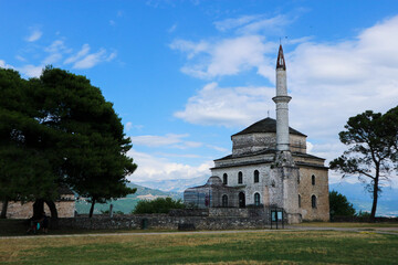 View of beautiful medieval Fethiye mosque in Ioannina, Greece with mausoleum of Ali Pasha