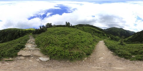 Mountains in the summer HDRI Panorama