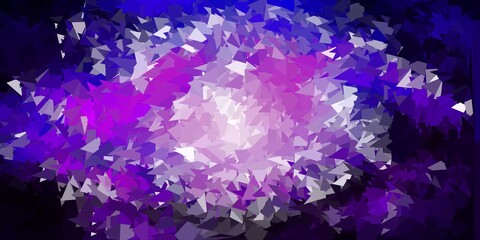 Obraz na płótnie Canvas Dark purple vector poly triangle texture.