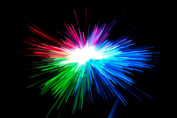 optical fiber light explosion effect