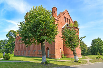 Kirch Darkemen (1842) on a summer day. Ozersk, Kaliningrad region