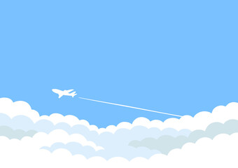 高いところから見た空のイラスト