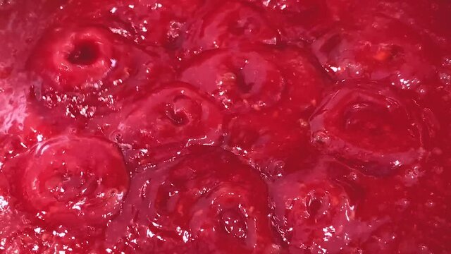 Rapsberry jam(라즈베리 잼 끓는 영상)