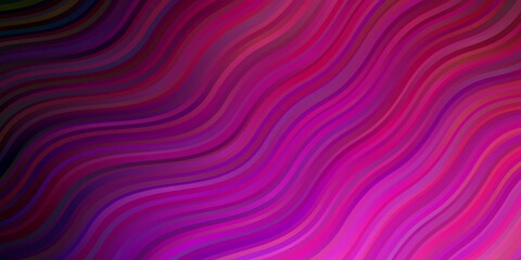 Obraz premium Dark Purple, Pink vector layout with circular arc.