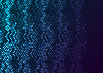 Futuristic abstract technology background with zig zag neon lines. Vector laser lights design