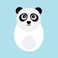 Cute cartoon panda animal. Vector illustration.