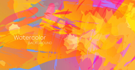 Colorful watercolor background for poster, brochure, card or flyer.