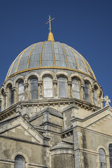 Obraz premium Russian orthodox church of Alexander Nevsky. Orthodox Church built in 1892, in a Byzantine style. Biarritz, Department of Pyrenees-Atlantiques, Nouvelle-Aquitaine region, France.