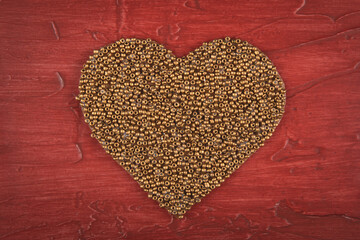 Top view of valentine's day concept with copy space