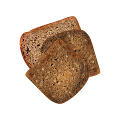 Black Bread Toasts Composition
