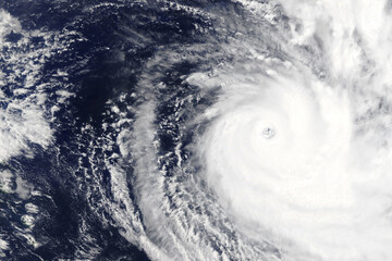 Tropical cyclone Yasa heading towards Fiji in December 2020 - Elements of this image furnished by NASA