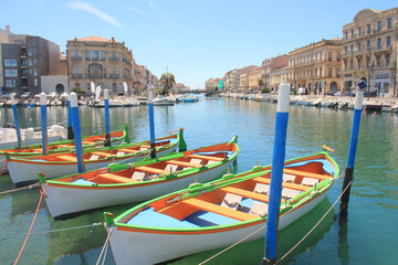 in Sete, a seaside resort and singular island in the Mediterranean sea, it is named the Venice of...