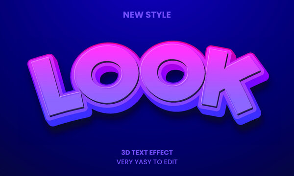 3D Text effect design, Editable text
