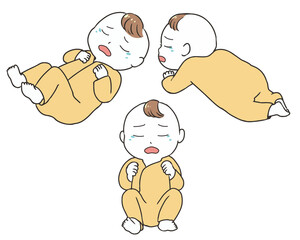 赤ちゃん　洋服　泣く
