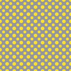 Trendy colors of 2021 year Ultimate gray and Illuminating yellow seamless pattern. Vector background textile, fabric, wallpaper, wrapping paper, etc