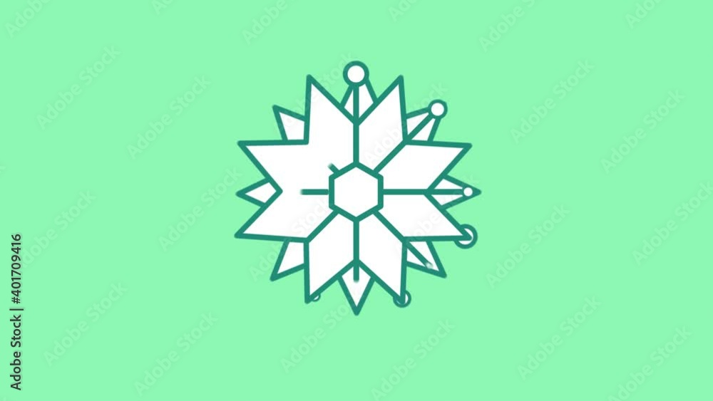 Poster snowflake line icon on the alpha channel