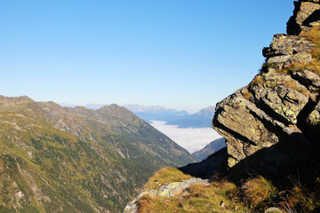 Fototapeta na wymiar Mountain view in Klafferkessel, Austria